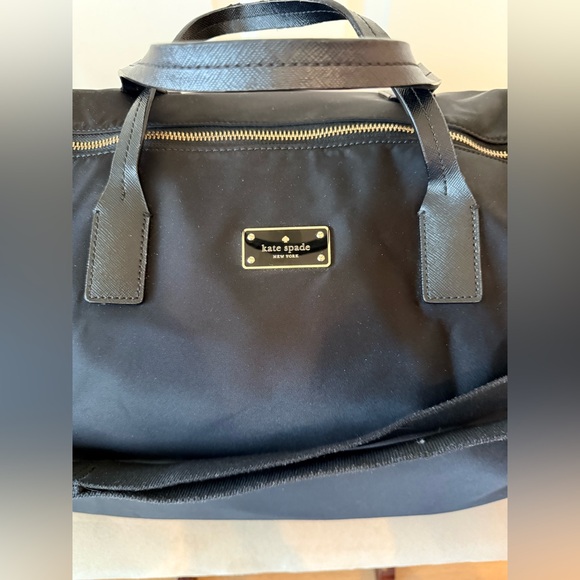 Kate Spade Classic Black Nylon Duffle Weekend Bag - Picture 5 of 13